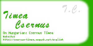 timea csernus business card